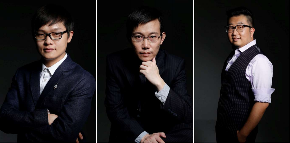 “动视云科技”核心团队(从左至右依次为张鹤翔、解锐、李嘉庚。)