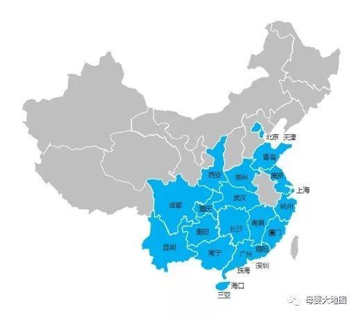 截至2017年6月倍儿行目前服务覆盖区域