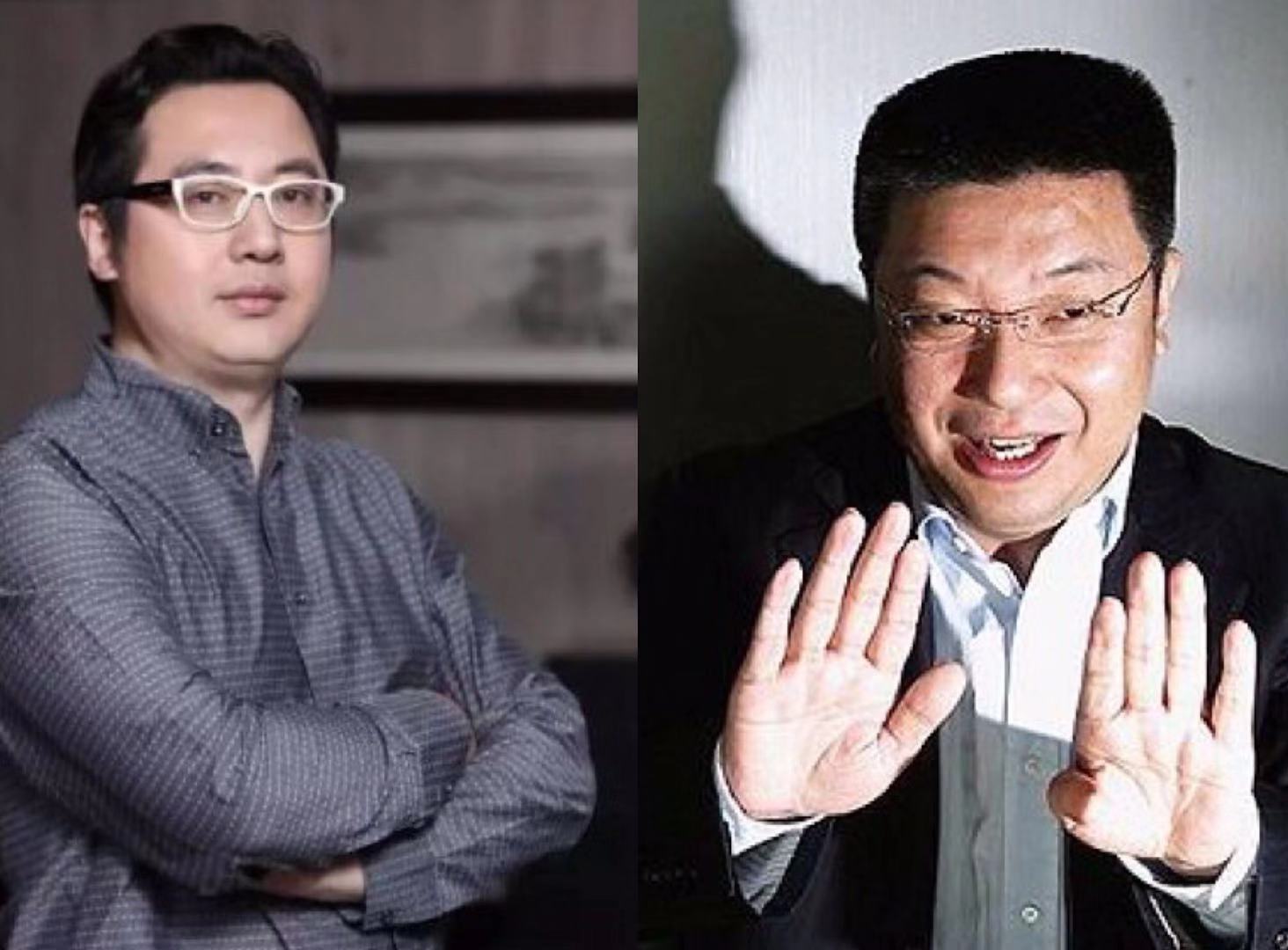 新潮传媒张继学（左）和分众传媒江南春（右）