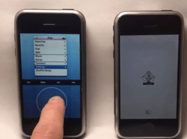 用iPod滚轮技术操纵iPhone是初代iPhone的一个构想